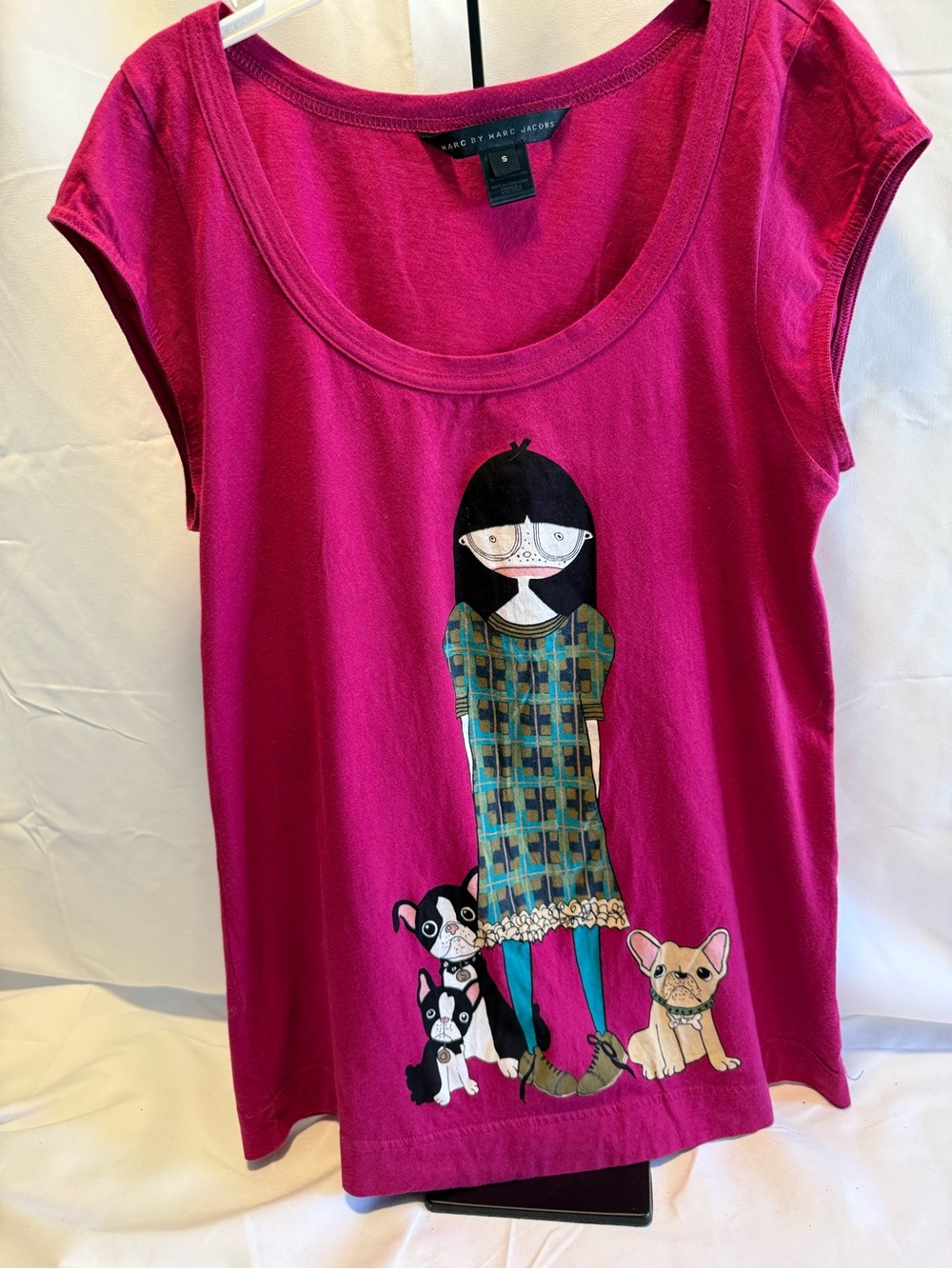 Marc by Marc Jacob’s Pink Dog Graphic Women’s Tee *S*
